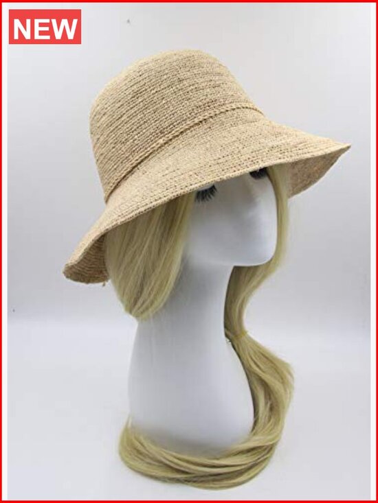 Women\'s Raffia Straw Bucket Hat Sun Protection Outdoor Beach main image 5